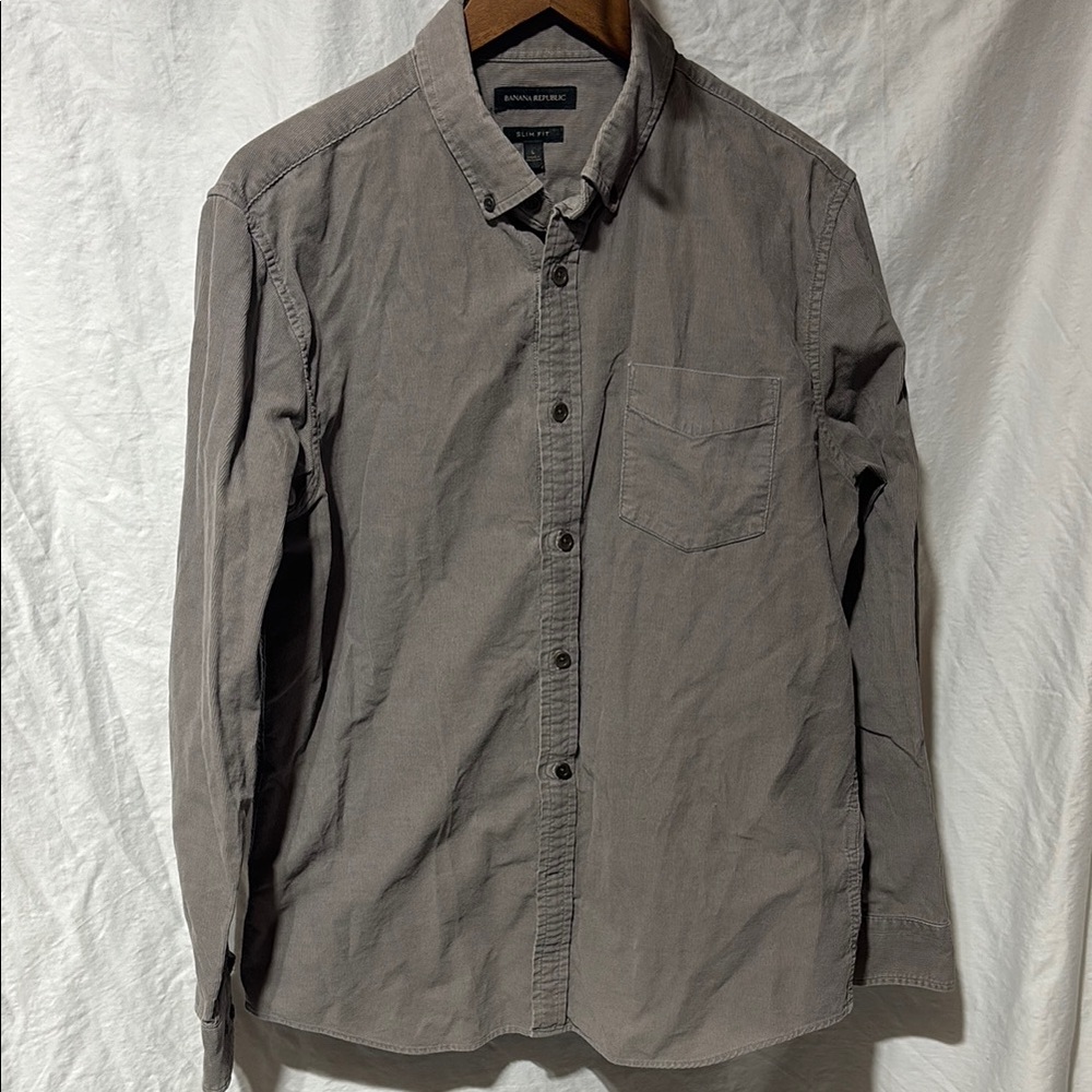 Banana Republic Gray Casual Button Down Shirt